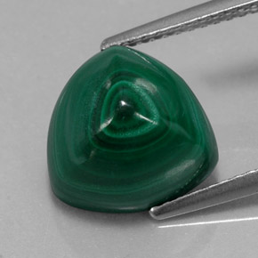 Malaquita verde natural de 7,48 ct, trillón, opaco