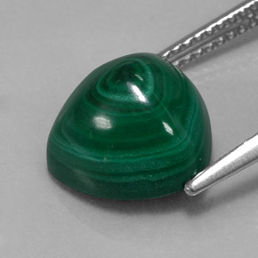 Malaquita verde natural de 7,48 ct, trillón, opaco