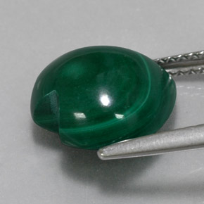 Malaquita verde natural de 6,51 ct, forma de corazón, opaco