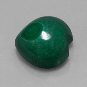 Malaquita verde natural de 7,11 ct, forma de corazón, opaco