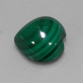 Malaquita verde natural de 5,54 ct, forma de corazón, opaco