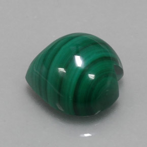 Malaquita verde natural de 8,67 ct, forma de corazón, opaco