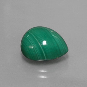 Malaquita verde natural de 6,39 ct, en forma de pera, opaco
