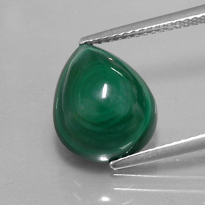 Malaquita verde natural de 8,16 ct, en forma de pera, opaco