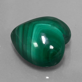 Malaquita verde natural de 11,69 ct, forma de corazón, opaco