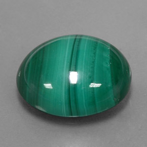Malaquita verde natural de 10,31 ct, corte óvalo, opaco
