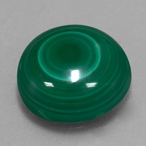 Malaquita verde natural de 11,74 ct, corte redondo, opaco