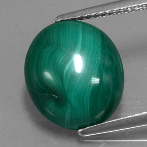 Malaquita verde natural de 8,54 ct, corte óvalo, opaco