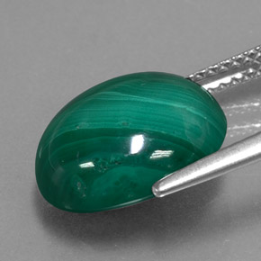 Malaquita verde natural de 8,54 ct, corte óvalo, opaco