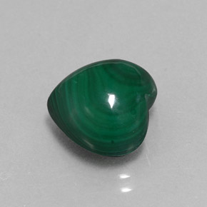 Malaquita verde natural de 7,65 ct, forma de corazón, opaco