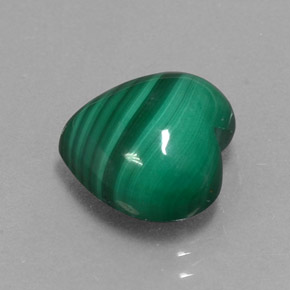Malaquita verde natural de 7,34 ct, forma de corazón, opaco