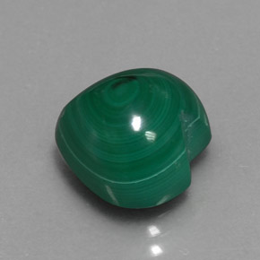 Malaquita verde natural de 7,41 ct, forma de corazón, opaco