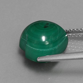 Malaquita verde natural de 7,41 ct, forma de corazón, opaco