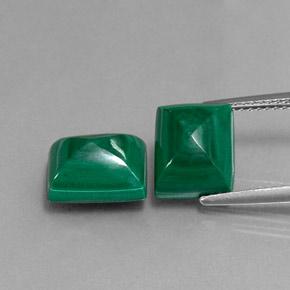 Gemas de malaquita multicolor natural de 10,35 ct, baguette, opaco