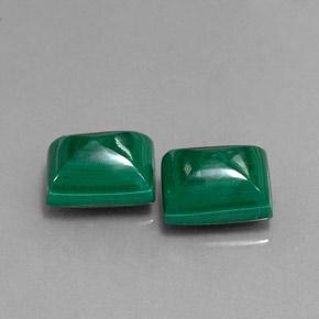 Gemas de malaquita multicolor natural de 10,35 ct, baguette, opaco