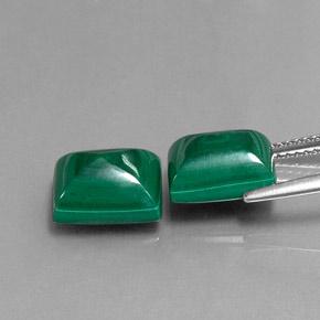 Gemas de malaquita multicolor natural de 10,35 ct, baguette, opaco