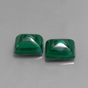 Gemas de malaquita verde natural de  ct, baguette, opaco