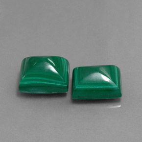 Gemas de malaquita verde natural de  ct, baguette, opaco