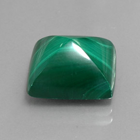 Malaquita verde natural de 12,49 ct, baguette, opaco