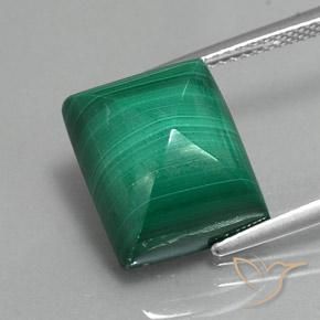 13.55ct Natural Verde medio Malaquita, Corte Baguette, Opaco