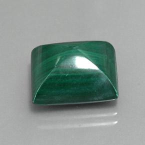 Malaquita Verde medio natural de 14.27 ct, Corte Baguette, Opaco