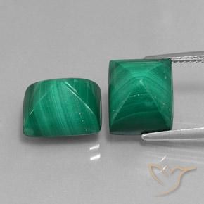 15.62ctw Natural Verde medio Malaquita, Corte Baguette, Opaco