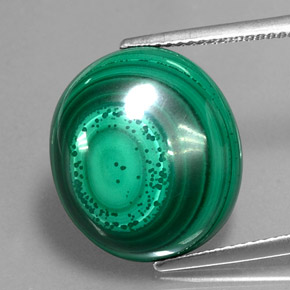 Malaquita verde natural de 17,83 ct, corte óvalo, opaco