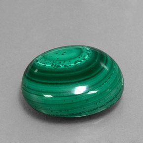 Malaquita verde natural de 17,83 ct, corte óvalo, opaco
