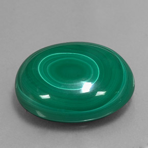 Malaquita verde natural de 24,67 ct, corte óvalo, opaco