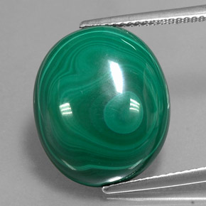 Malaquita verde natural de 21,79 ct, corte óvalo, opaco