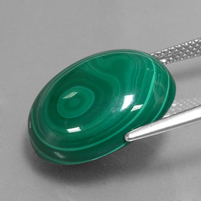 Malaquita verde natural de 21,79 ct, corte óvalo, opaco