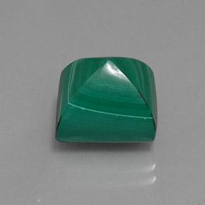 Malaquita verde natural de 10,87 ct, baguette, opaco