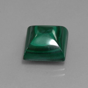 Malaquita verde natural de 10,66 ct, cuadrado, opaco