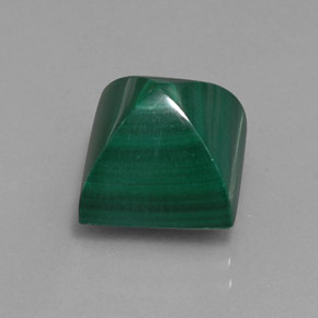 Malaquita verde natural de 10,39 ct, cuadrado, opaco