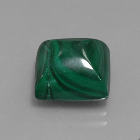 Malaquita verde natural de 10,03 ct, cuadrado, opaco