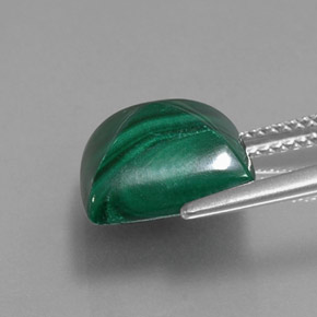 Malaquita verde natural de 10,03 ct, cuadrado, opaco
