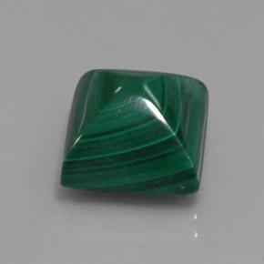 Malaquita verde natural de 10,59 ct, cuadrado, opaco
