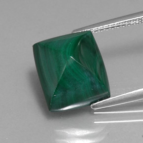 Malaquita verde natural de 9,52 ct, baguette, opaco