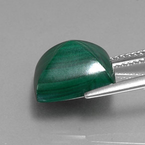 Malaquita verde natural de 9,52 ct, baguette, opaco