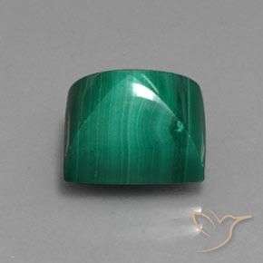 Malaquita verde natural de 9,78 ct, baguette, opaco