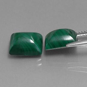 Gemas de malaquita verde natural de 10,17 ct, baguette, opaco