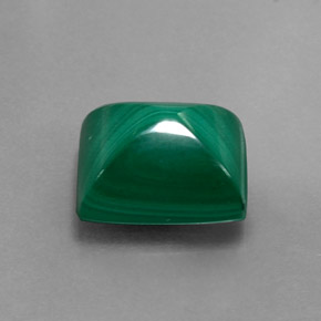 Malaquita verde natural de 5,66 ct, baguette, opaco