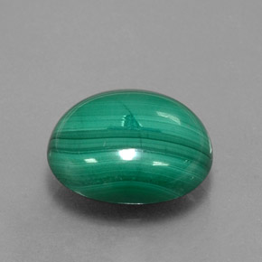 Malaquita Verde multicolor natural de 9.21 ct, Corte Óvalo, Opaco