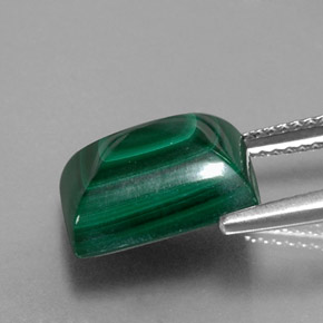 Malaquita verde natural de 9,15 ct, baguette, opaco