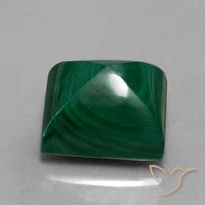 Malaquita Verde pino natural de 12.33 ct, Corte Baguette, Opaco