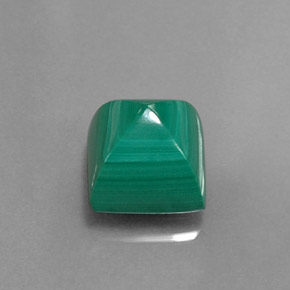 Malaquita verde natural de 4,51 ct, cuadrado, opaco