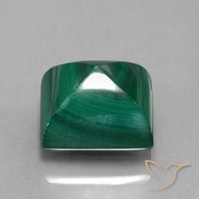 Malaquita Verde natural de 13.07 ct, Corte Baguette, Opaco