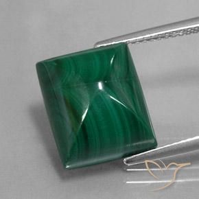 13.73ct Natural Verde pino Malaquita, Corte Baguette, Opaco