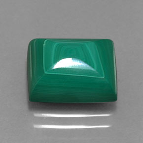 Malaquita verde natural de 6,19 ct, baguette, opaco