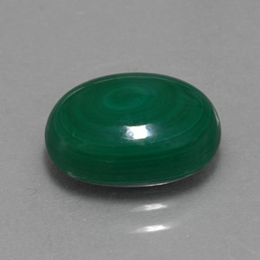 Malaquita verde natural de 4,40 ct, corte óvalo, opaco